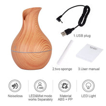 Mini Essential Oil Diffuser with LED Light - 130 ml (For Portable Use w/USB Hookup)